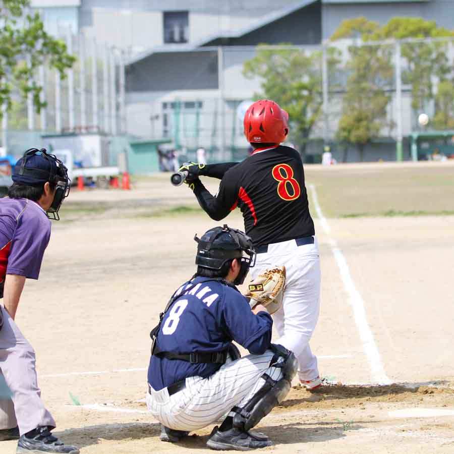 裏庭野球写真