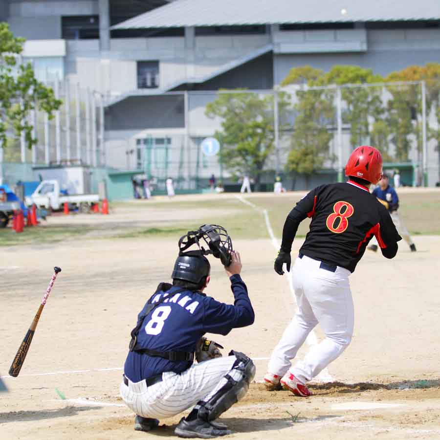 裏庭野球写真