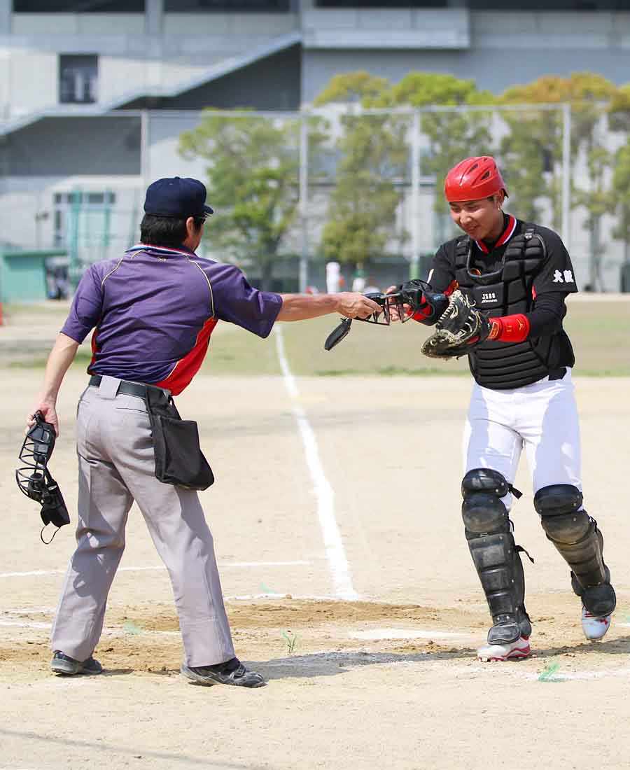 裏庭野球写真