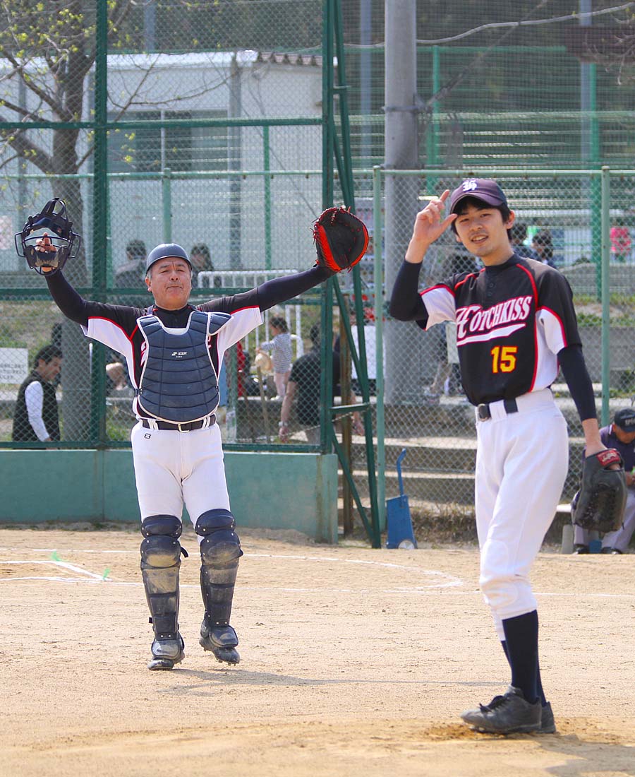 ホッチキス・野球写真